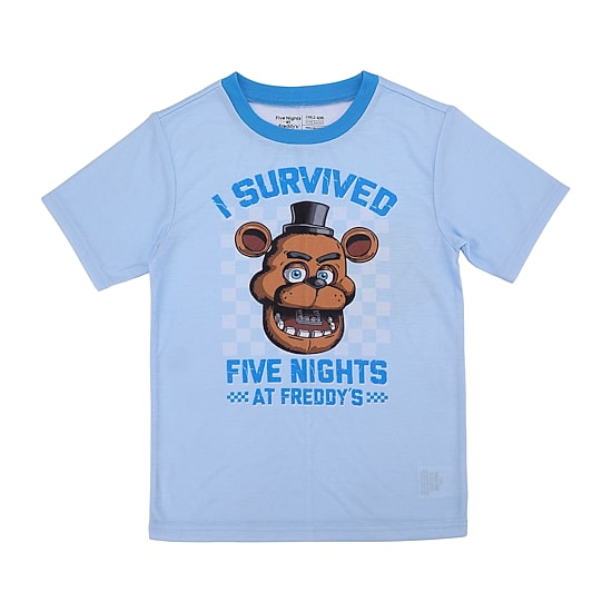 Little & Big Kid Boys Five Nights at Freddys Crew Neck Short Sleeve 2-pc. Pajama Set