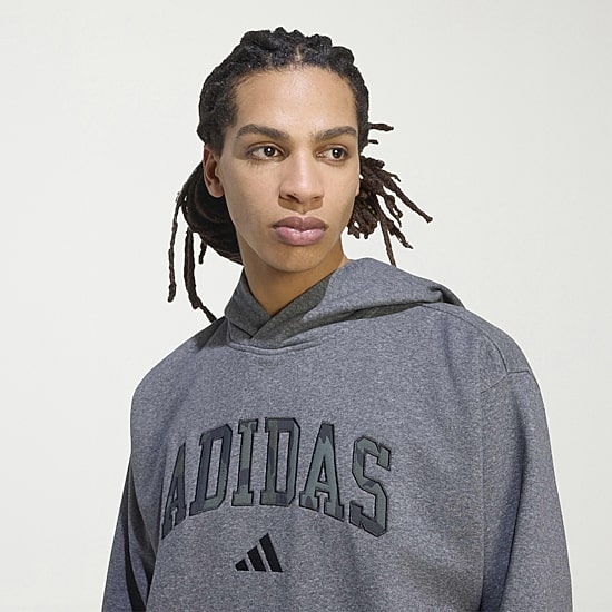 adidas Mens Long Sleeve Fleece Hoodie