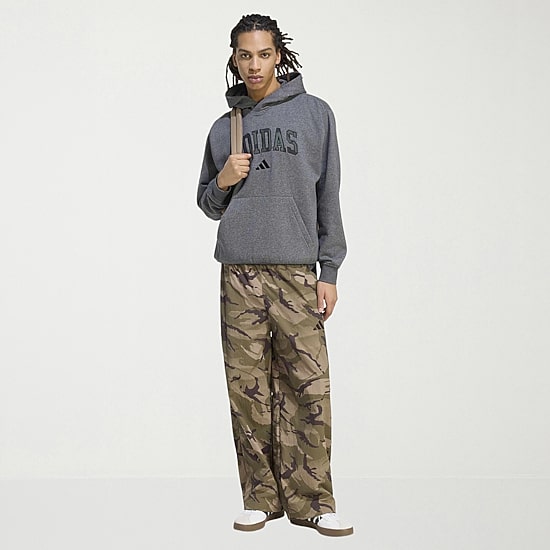 adidas Mens Long Sleeve Fleece Hoodie