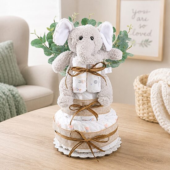 Alder Creek Wild About Baby Two Tier Diaper Cake