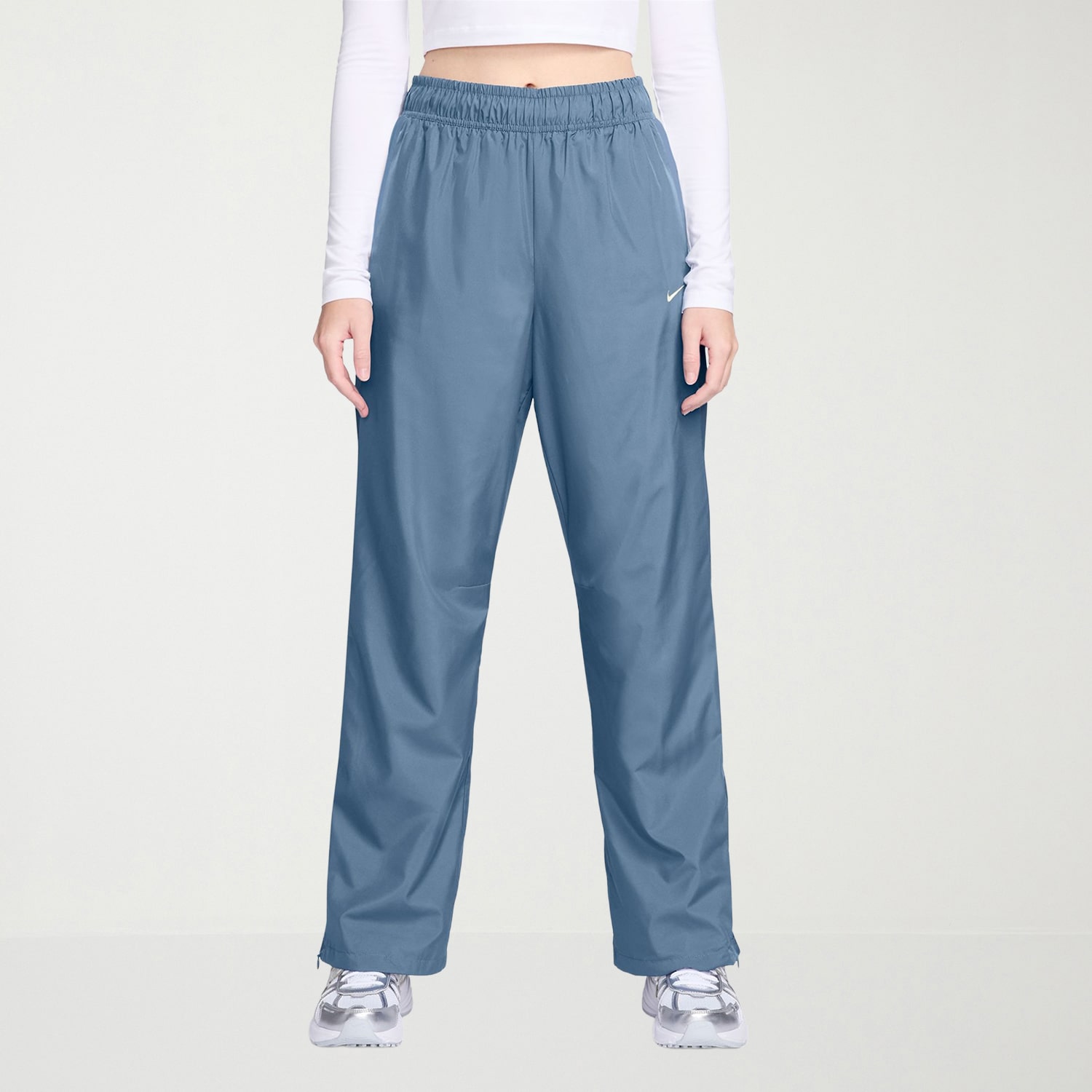Nike Womens Straight Mid Rise Regular Fit Track Pant