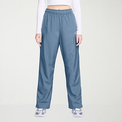 Nike Womens Straight Mid Rise Regular Fit Track Pant In Blue