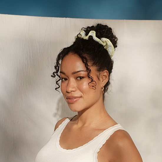 Kitsch Butter Yellow Crochet Scrunchie