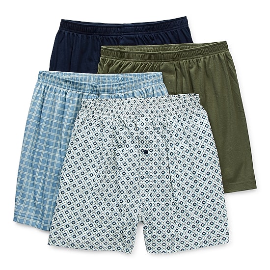Stafford Knit Mens 4 Pack Boxers 302601