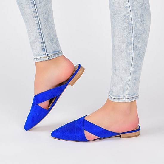 Journee Collection Giada Womens Round Closed Toe Mules