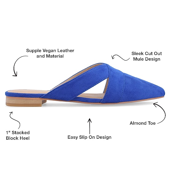 Journee Collection Giada Womens Round Closed Toe Mules