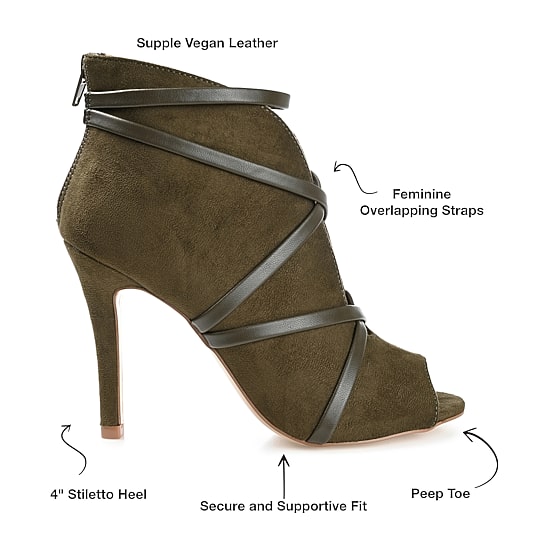 Journee Collection Womens Samara Booties Stiletto Heel Zip