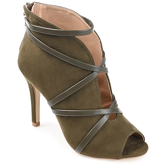 Journee Collection Womens Samara Booties Stiletto Heel Zip