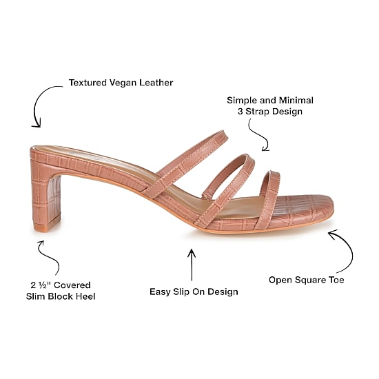 Journee Collection Hariett Womens Round Open Toe Block Heel Pumps