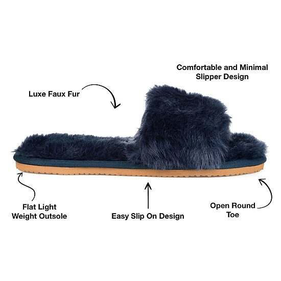 Journee Collection Dawn Womens Slip-On Slippers