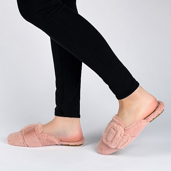 Journee Collection Eara Womens Slip-On Slippers