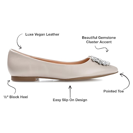 Journee Collection Renzo Womens Pointed Ballet Flats