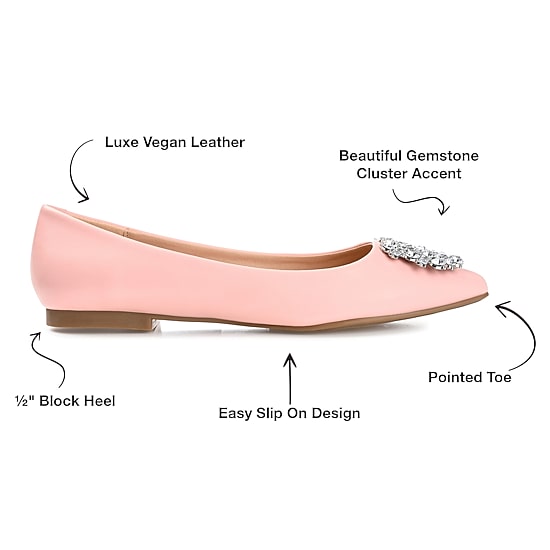 Journee Collection Renzo Womens Pointed Closed Toe Ballet Flats