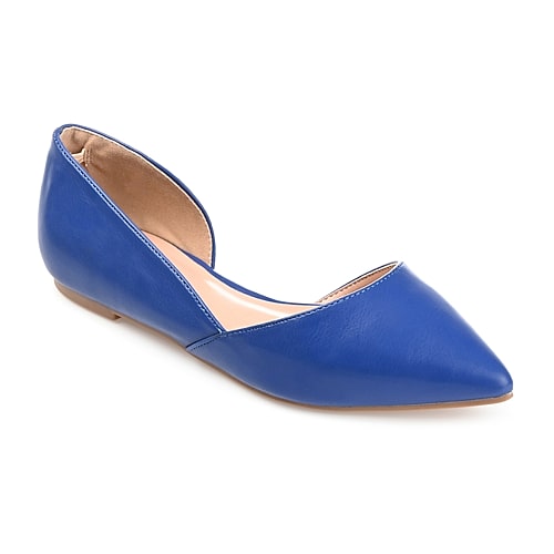 Journee Collection Womens Cortni D'Orsey Ballet Flats, 6 1/2 Medium, Blue