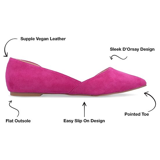 Journee Collection Ester Womens Pointed Closed Toe Ballet Flats