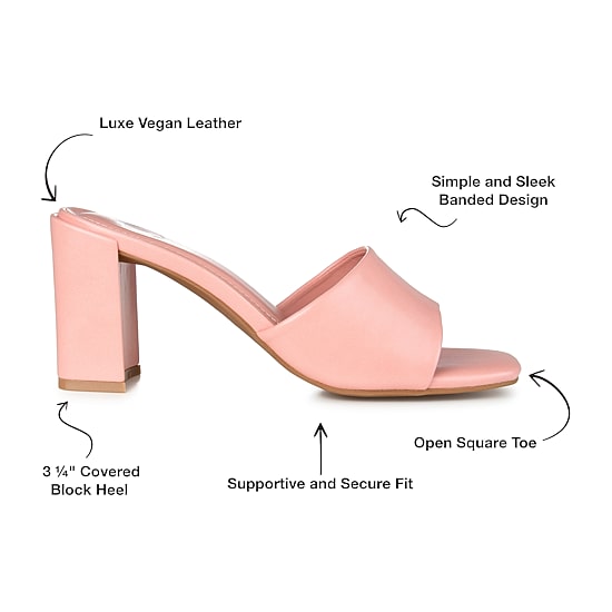 Journee Collection Alisia Womens Round Open Toe Block Heel Pumps