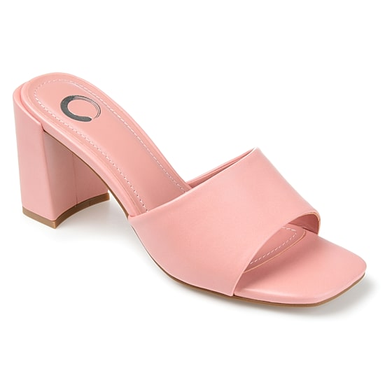 Journee Collection Alisia Womens Round Open Toe Block Heel Pumps