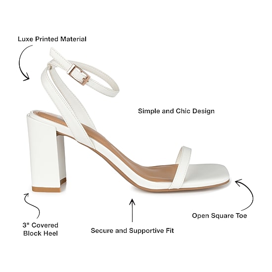 Journee Collection Chasity Womens Round Open Toe Block Heel Pumps