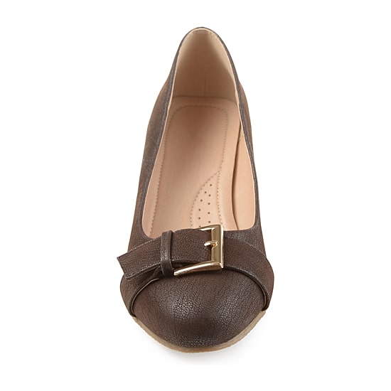 Journee Collection Graysn Womens Round Closed Toe Wedge Heel Pumps