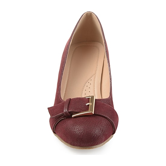 Journee Collection Graysn Womens Round Closed Toe Wedge Heel Pumps