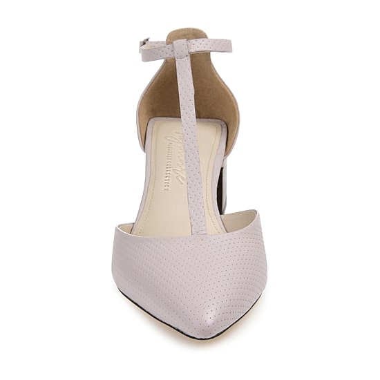 Journee Signature Cameela Womens Pointed Closed Toe Stacked Heel Pumps
