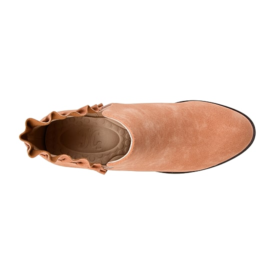 Journee Collection Womens Lennie Booties Stacked Heel Slip-on