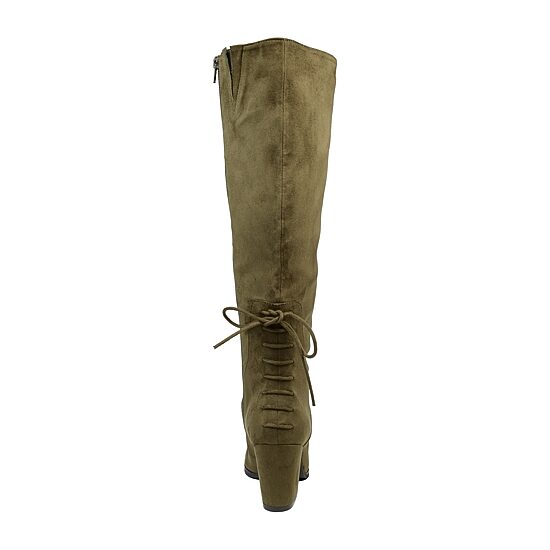 Journee Collection Womens Leeda Extra Wide Calf Riding Boots Block Heel Zip