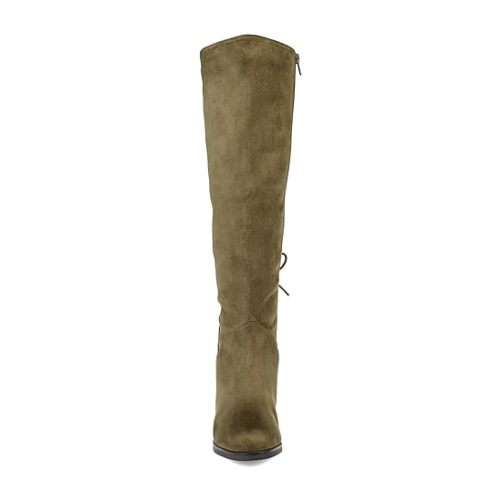 Journee Collection Womens Leeda Extra Wide Calf Riding Boots Block Heel Zip