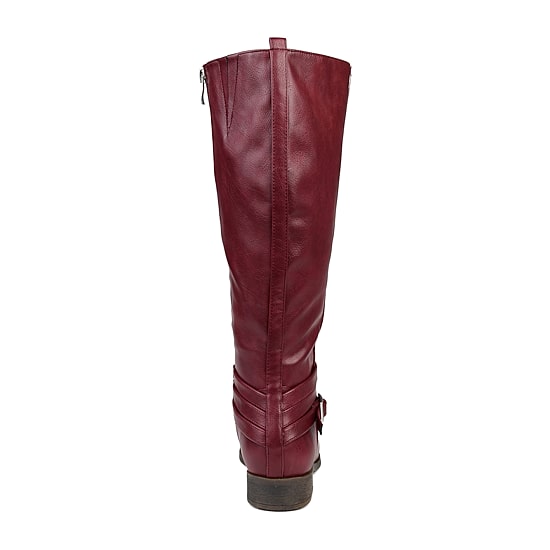 Journee Collection Womens Ivie Extra Wide Calf Stacked Heel Zip Riding Boots