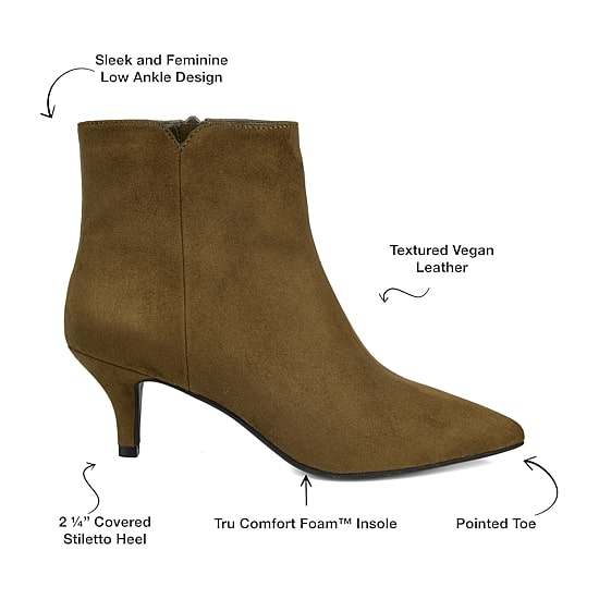 Journee Collection Womens Isobel Kitten Heel Booties