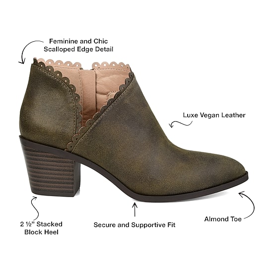 Journee Collection Womens Tessa Stacked Heel Booties