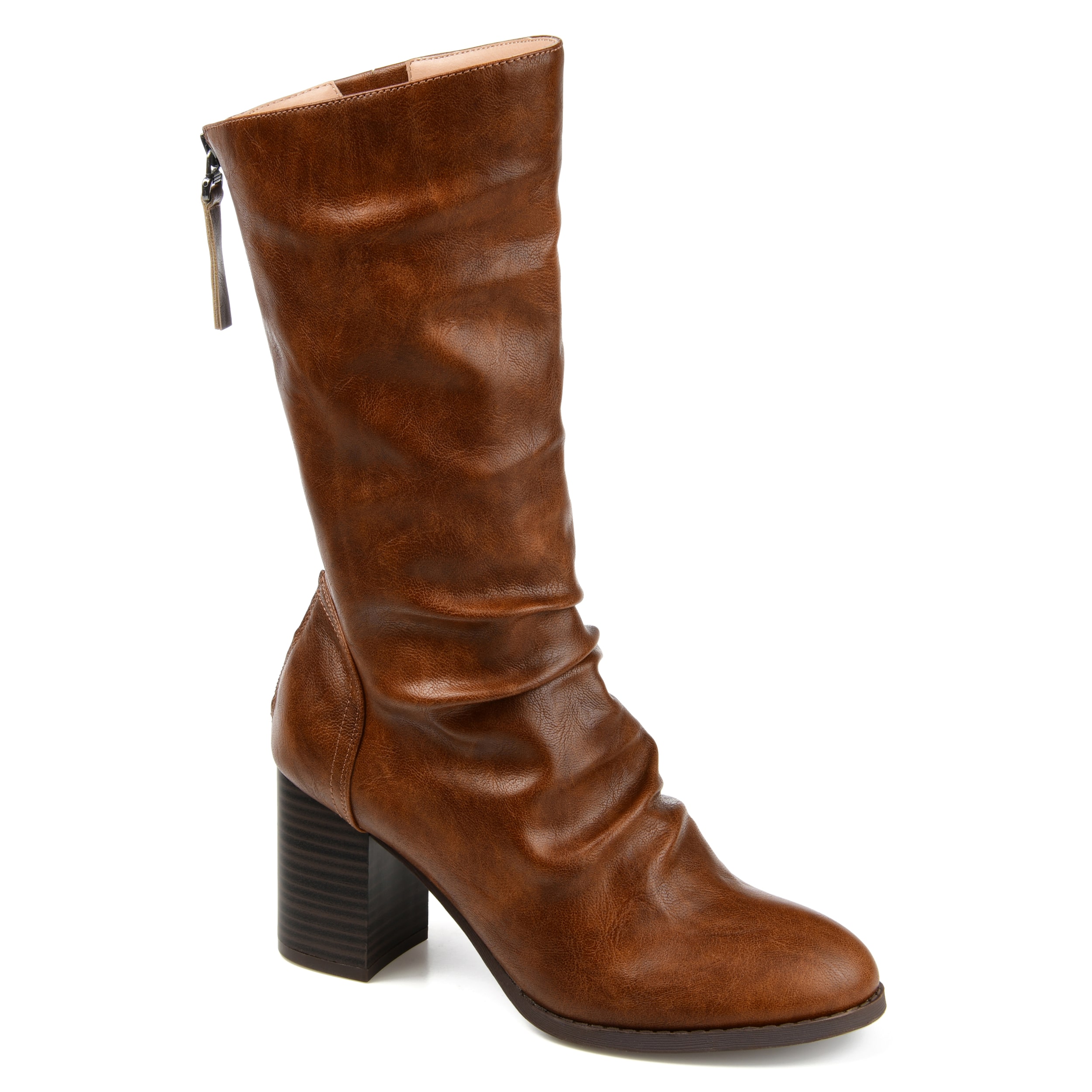 Journee Collection Womens Sequoia Stacked Heel Slouch Boots