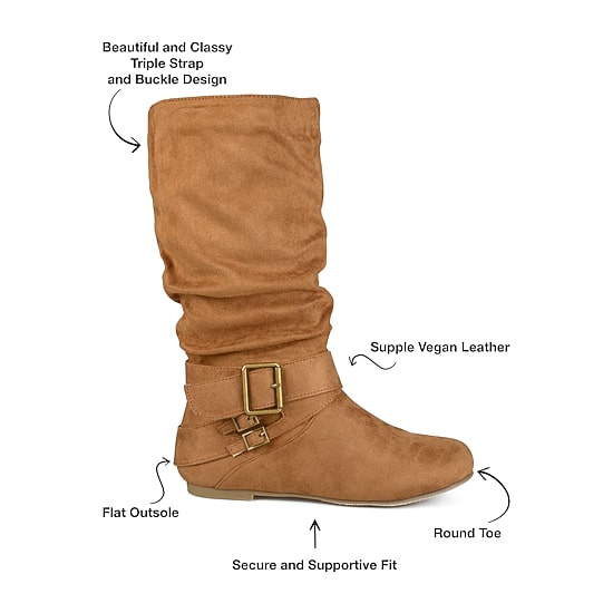 Journee Collection Womens Shelley Wide Calf Slouch Boots