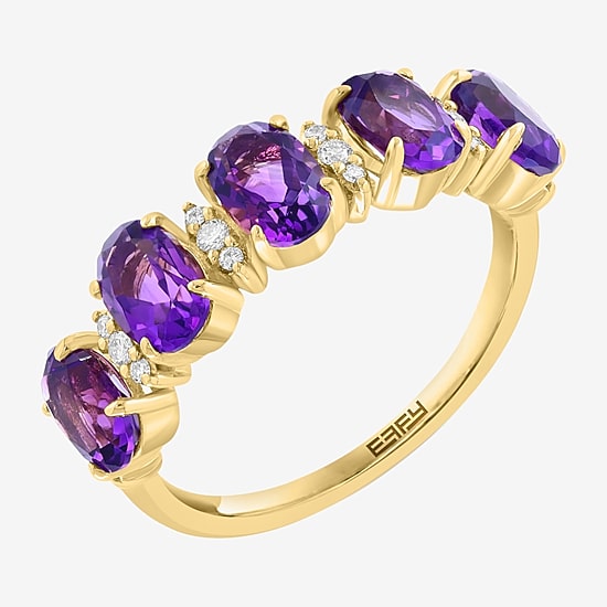 Effy Final Call Limited Quantities! Womens 1/10 CT. T.W. Genuine Purple Amethyst 14K Gold 5-Stone Band