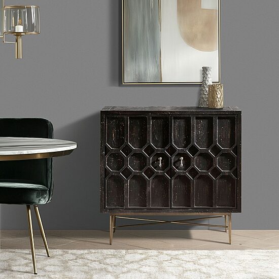 Madison Park Eddy Living Room Collection Storage Accent Cabinet