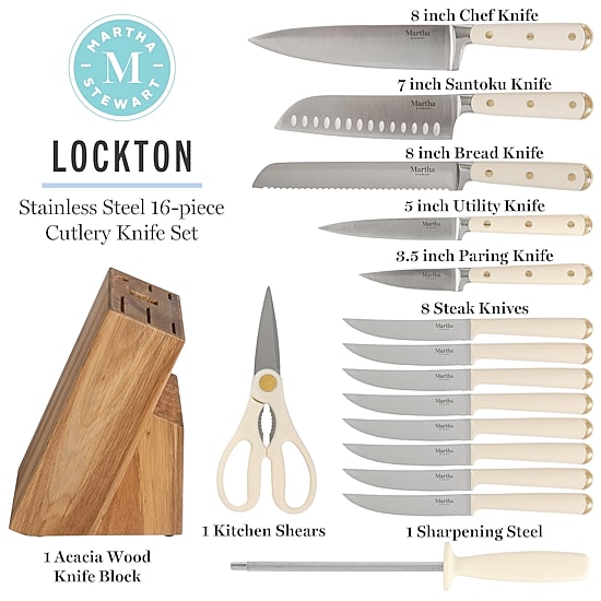 Martha Stewart Lockton 16-pc. Knife Block Set