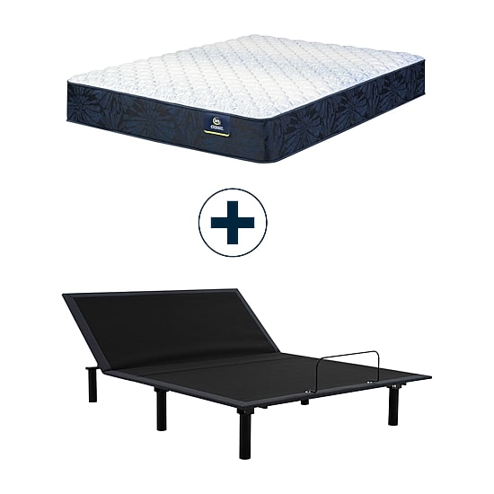 Serta Classic Pixie 11.5" Medium Tight Top - Mattress + Adustable Base