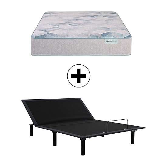 BeautySleep Dream Weaver 11.5" Medium Tight Top - Mattress + Adjustable Base