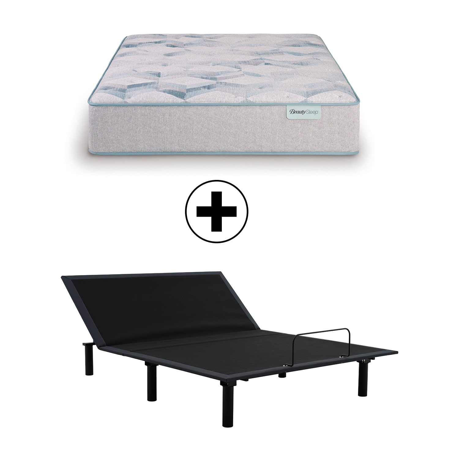 BeautySleep Dream Weaver 13.75" Plush Tight Top - Mattress + Adjustable Base