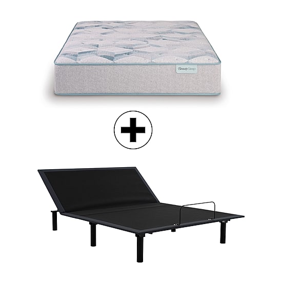 BeautySleep Dream Weaver 13.75" Plush Tight Top - Mattress + Adjustable Base