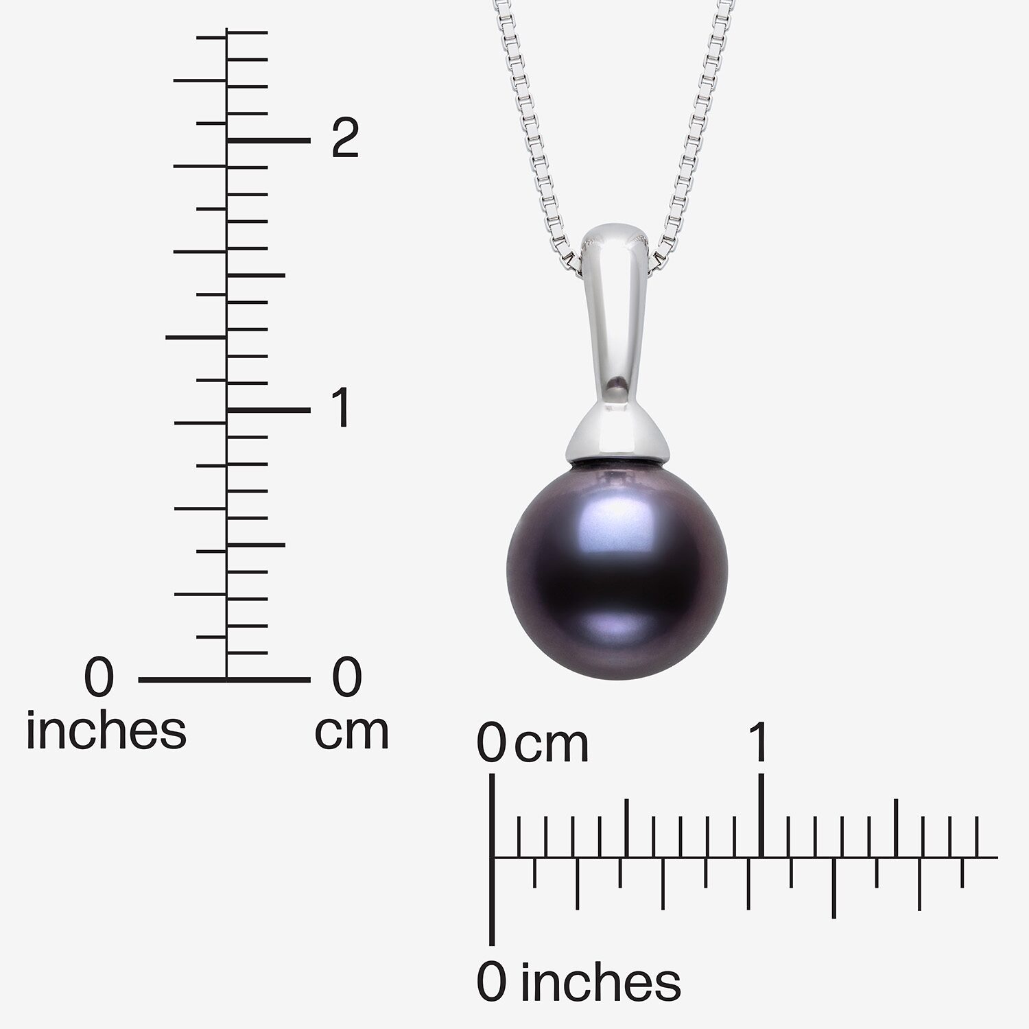 Womens Black Cultured Freshwater Pearl Sterling Silver Ball 18 Inch Pendant Necklace
