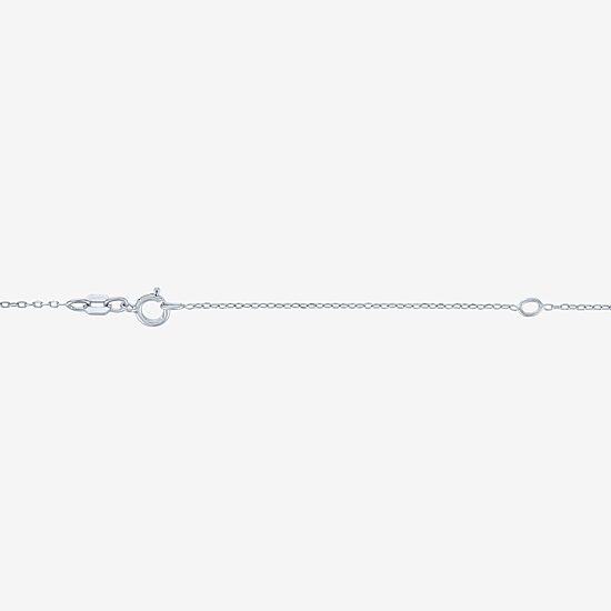 (Gh / Si2 I1) Womens 1/10 CT. T.W. Lab Grown White Diamond Sterling Silver Round 18 Inch Pendant Necklace