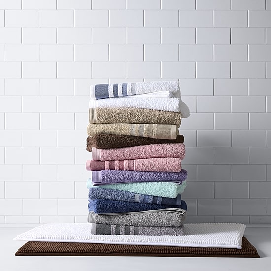 Home Expressions Solid & Stripe Bath Towel