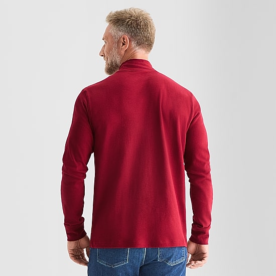St. John's Bay Interlock Mens Long Sleeve Mock Neck Top