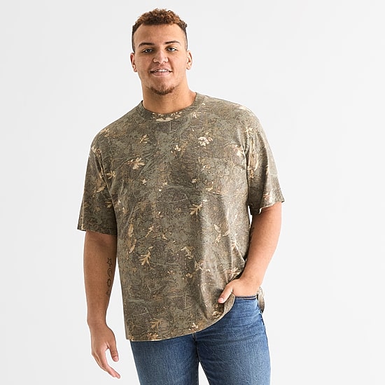 Arizona Mens Crew Neck Short Sleeve Big and Tall T-Shirt