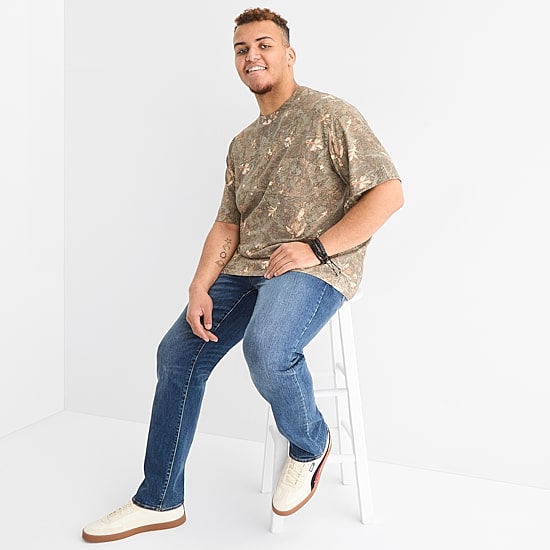 Arizona Mens Crew Neck Short Sleeve Big and Tall T-Shirt