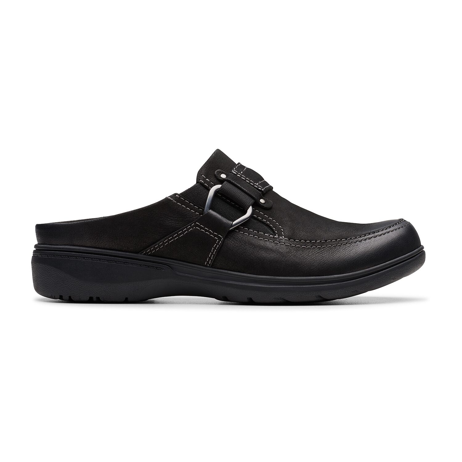 Clarks Carleigh Womens Round Closed Toe Mules-Wide Width
