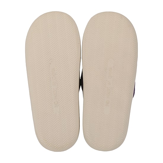 Womens Kuromi Faux Fur Trim Slip-On Slippers