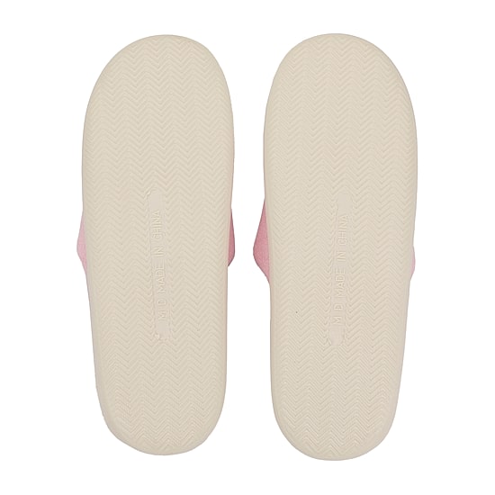 Womens Hello Kitty Faux Fur Trim Slip-On Slippers