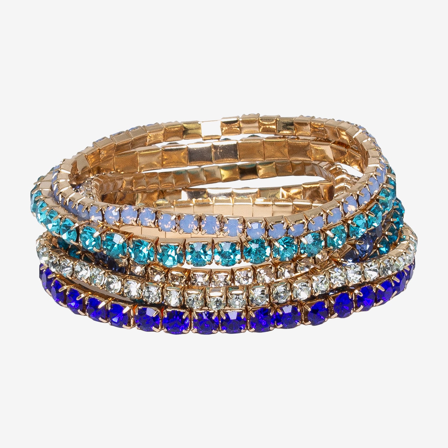 Bijoux Bar Womens Glass Stretch Bracelet